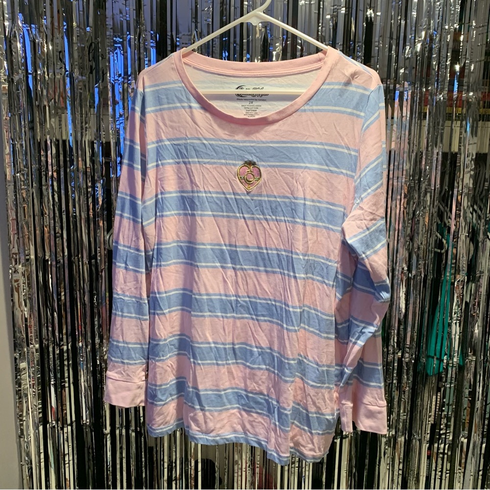 Sailor Moon Baby Pink & Blue Long Sleeve Size 2X